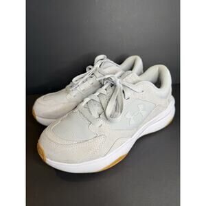 Under Armour Charged Assert 8 Luxe Women’s 7.5 Gray Suede Mesh Sneakers Gum Sole